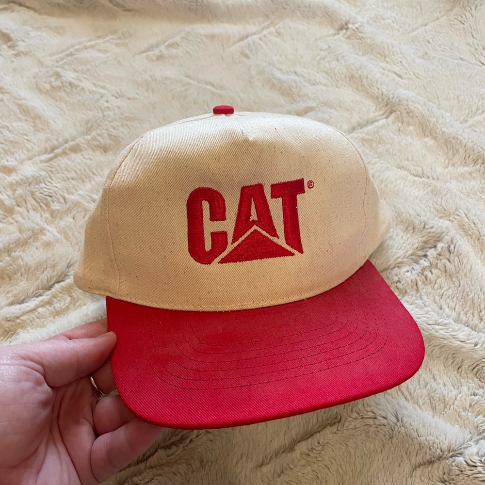 Red and Cream CAT cap